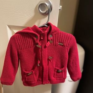 Mayoral Baby Red Zip-Up Size 9 Months